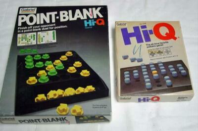 (2) Gabriel Games : Hi-Q & POINT-BLANK  Games - Solitaire game & Multi - Great!
