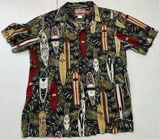 Vintage RJC Made In Hawaii Surfboard “Surfing Hawaii”Lg Hawaiian Shirt USA Made