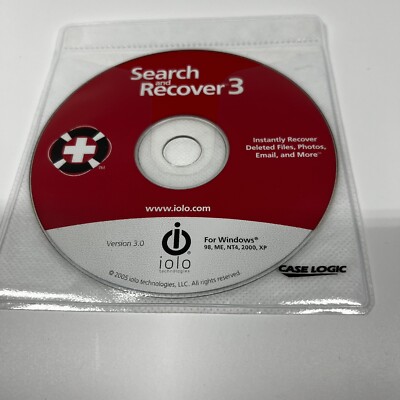 Search and Recover3 by iolo Tech for Windows Recover deleted files photos Email