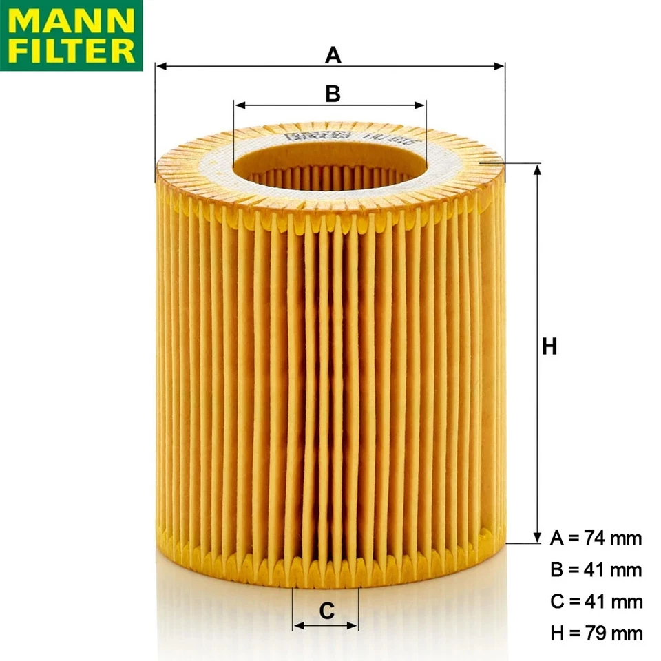 MANN Oil FIlter HU816x For BMW 07-17 1,3,5,6,7,X1,X3,X5,X6,Z4, 11 42 7 566 327 - Image 3 of 4