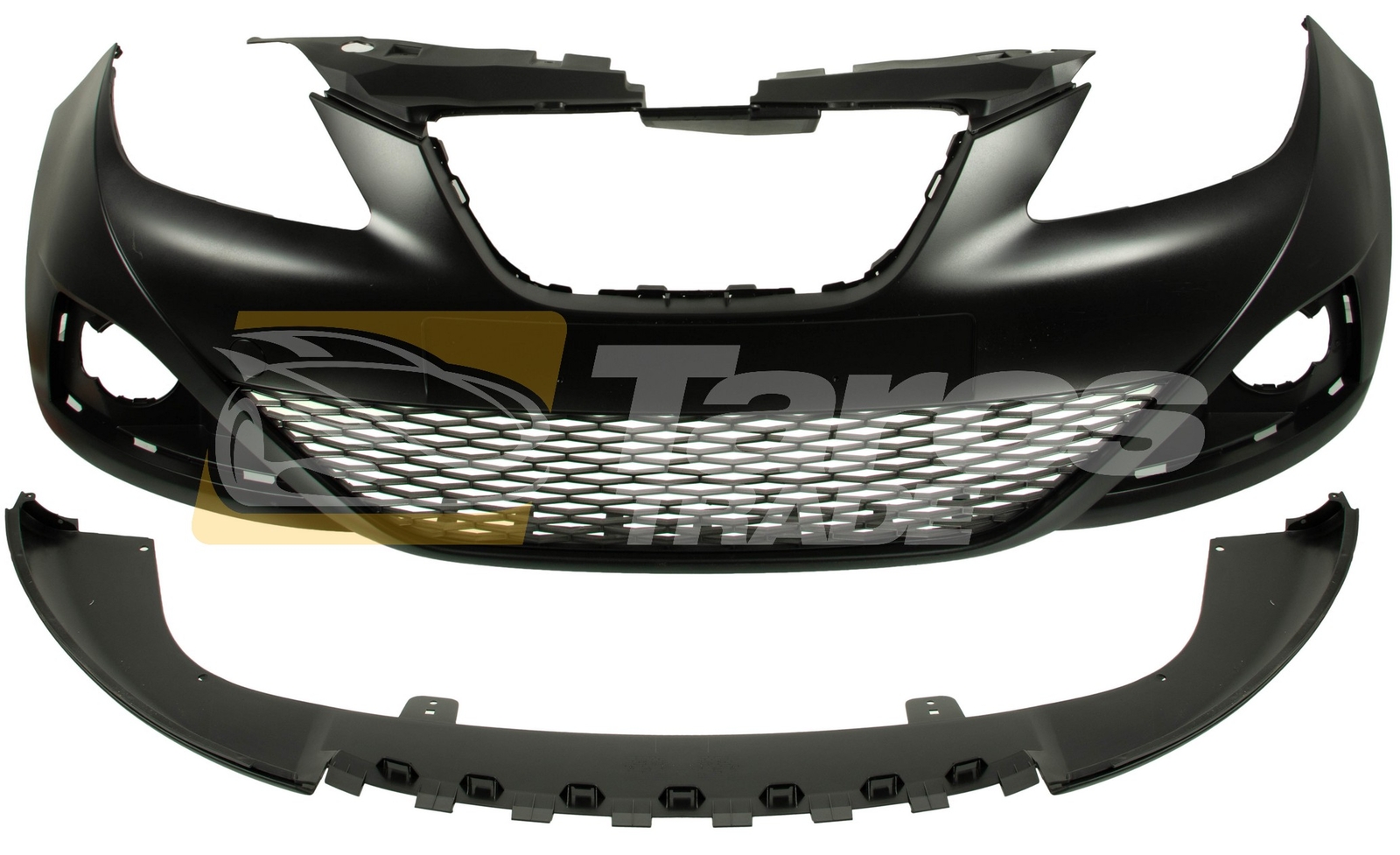 Pare-choc avant Seat Ibiza 2008-2012 résistant aux impacts en plastique noir