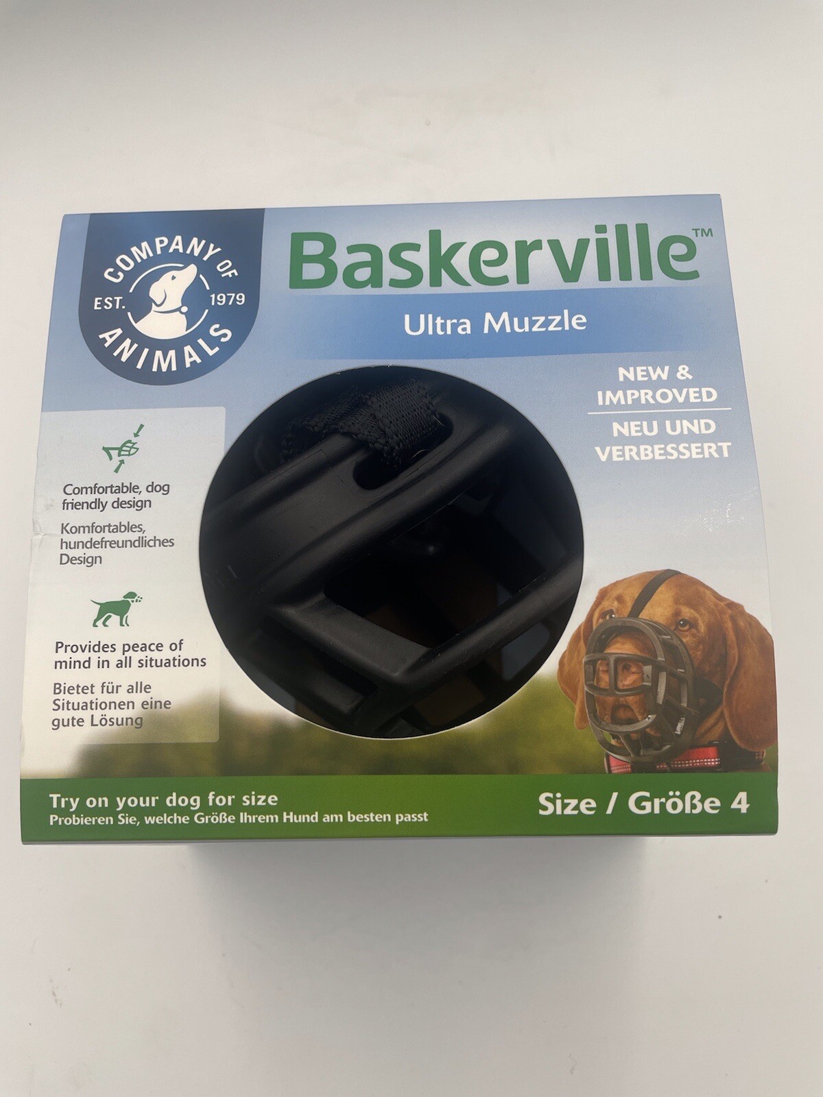 NEW Baskerville Ultra Dog Muzzle Padded Comfortable / SIZE 4