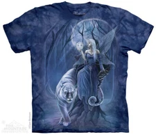 Fairy Tiger King Evanescence Woman Fantasy T-Shirt Mountain Angel Cotton S-3X