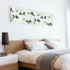 6PCS Artificial Flower Wall Panel White Hydrangea Rose Wedding Decor Backdrop