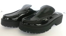 WOMENS STEVE MADDEN BLACK PATENT PLATFORM MIRI PLATFORM LOAFER SIZE 10 NEW