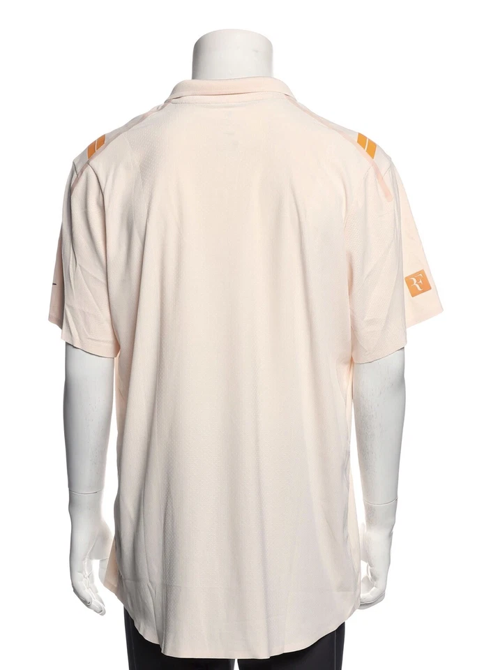 Nike Court RF Advantage Roger Federer Polo Shirt Size XL Guava Orange 939080-838 - Image 4 of 4
