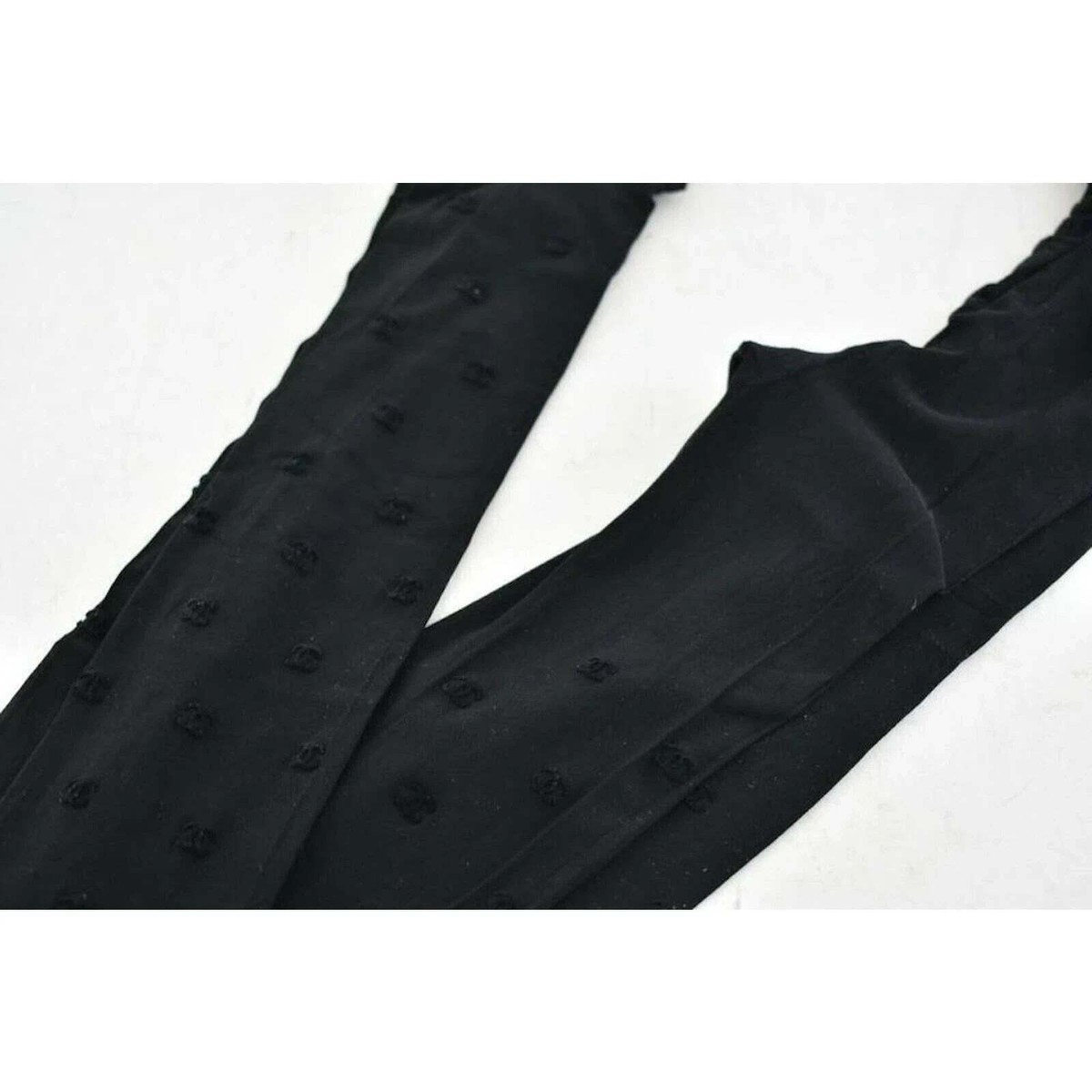 Chanel REV Runway Black CC Logo Sheer Hoisery Stockings Pull Chanel REV Runway Black CC Logo Sheer Hoisery Stockings Pull