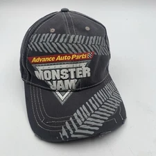 Monster Jam Hat Advance Auto Parts Tire Tracks Gray Strap Back Official Gear