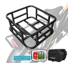 Rear Bike Basket Metal Shopping Carrier Bicycle Luggage Cycling Rack Bag Outdoor