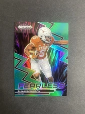 2023 Panini Prizm Draft Picks - Fearless Green Prizm #F-21 Bijan Robinson rookie