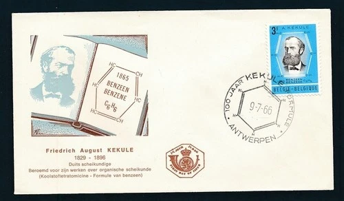 D466256 Belgium FDC Famous People Friedrich August Kekule