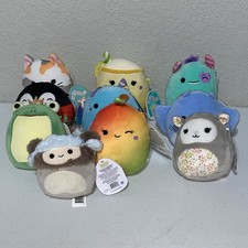 Lot of 10 Squishmallows Mini Plush Plushies Soft Squishy Colorful Variety NEW 5"