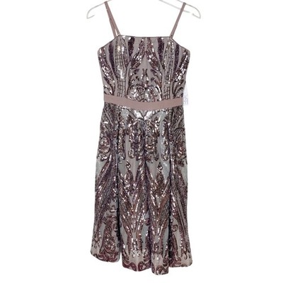 NWT Ryse Dusty Rose Sequins Party Dress SMALL