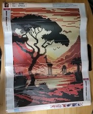 Diamond Art Kits for Adults - Landscape Sunset Tree Diamond Kits 30 X 40 Cm