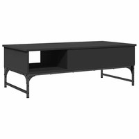 Couchtisch Schwarz 100X50X35 Cm Holzwerkstoff Und Metall