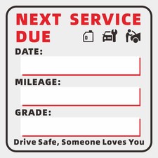 140 PCS Oil Change Stickers Static Cling, 2x2 Inches Clear