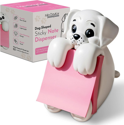 Soporte Notas Adhesivas 3x3 Pulgadas Dispensador Perro Escritorio Oficina 1 Pack