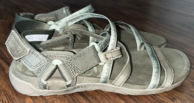 Merrell Womens Size 8 Terran 3 Cush Lattice Olive Open Toe Strappy Sandals Shoes