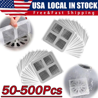 #ad #ad 50 Pcs Disposable Shower Drain Hair Catcher Mesh Sticker Strainers For Shower $15.21