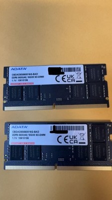 ADATA 16GB DDR5 5600MHz SODIMM Laptop RAM CBDAD5S560016G-BAD