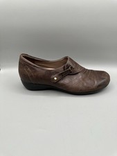 Dansko Franny Slip On Leather Loafers Women 8/38 Chocolate Burnished Calf