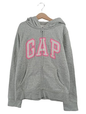 Gap Kids Sweatjacke Kapuzenpullover Grau Logo Pailletten Gr. 170