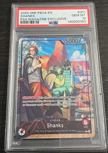 Shanks (2025 PSA Magazine Promo) OP09-001 One Piece Promotion Cards PSA 10