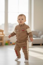 Disney Baby Lightning McQueen Tracksuit Set 2pc Brown Toddler 12M Cars NWT