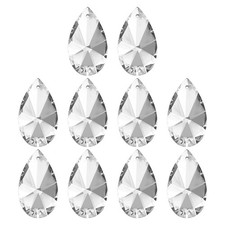 10PCS K9 Crystal Pendants Beads 38mm Chandelier Prisms Decor Clear