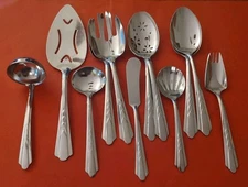 12pc EKCO EKS7 Stainless Serving Lot Spoons Fork Pie Sugar Butter Ladle USA