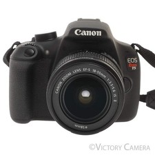 Canon Rebel T5 18MP Digital SLR Camera Body w/ 18-55mm II Zoom Lens MINT- 