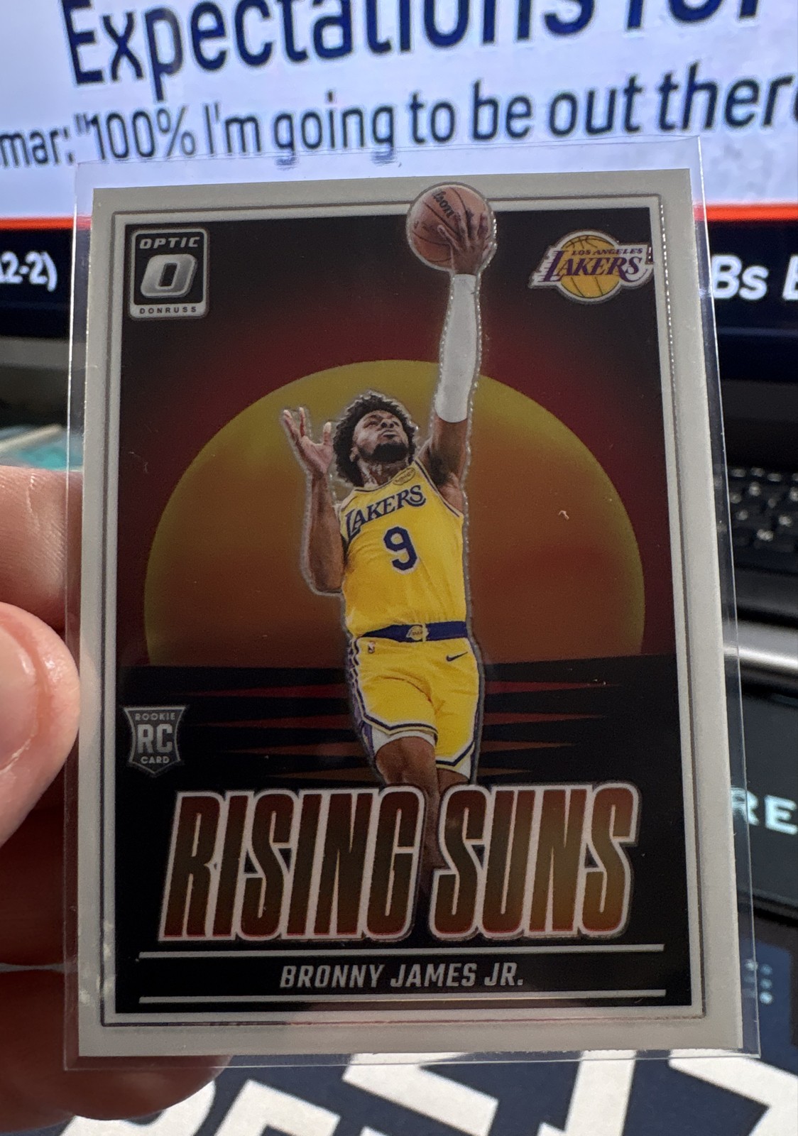2024-25 Panini Donruss Optic - Rising Suns Bronny James #5 (RC)