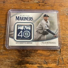 Felix Hernandez: 2020 Topps Jumbo Commemorative Jersey Sleeve Patch #JSES-FH