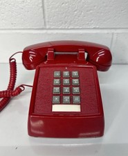 VTG Cortelco Red Touch Tone Amplified Desk Phone 250047-VBA-20M Assembled in USA