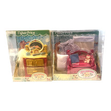 Vintage Fisher Price Briarberry Collection Dresser Bed Furniture Sets NIB 1999
