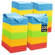 Microfiber Cleaning Cloth Cleaning Rags Microfiber Towel Bulk Assorted 100 Pack