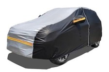 6 Layers Car Cover Waterproof All Weather Car Cover L-SUV Grey and Black