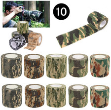 10 Roll Camo Wrap Camouflage Tape 4.5m For Rifle Gun Hunting Stealth Tape