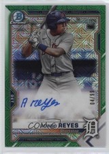 2021 Bowman Chrome Mega Box Mojo Green Refractor 4/99 Adinso Reyes Auto 9hx