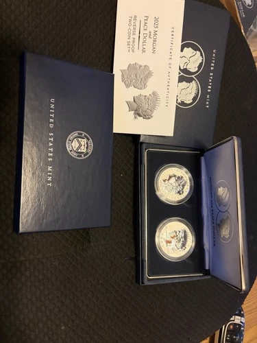 2025 Morgan and Peace Dollar Two-Coin Reverse Proof Set (25XS)