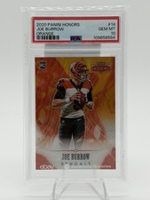 2020 Panini Honors Joe Burrow #14 Orange 11/20 (RC) PSA 10 Gem Mint 💎