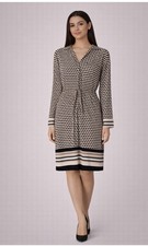 Tommy Hilfiger Multicolor Drawcord Roll Tab Sleeve Dress. Sz 4. NWT