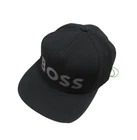 Boss Hugo Boss Men's Black Deep Cuts Logo Graphic Adjustable Hat
