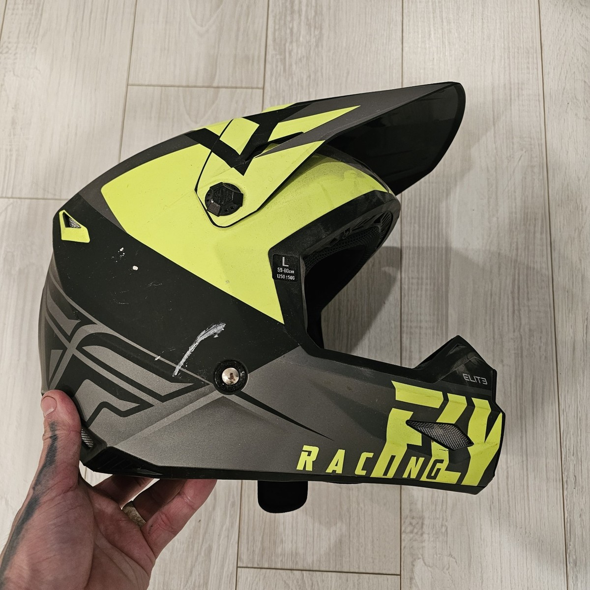 FLY RACING 2019 Elite Vigilant Dirtbike Helmet-Matte Black/Hi-Vis