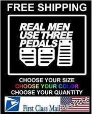 Real Men Use Three Pedals Vinyl Window Car Truck Sticker Decal Funny Jdm Real Men Use Three Pedals Vinyl Window Car Truck Sticker Decal Funny Jdm