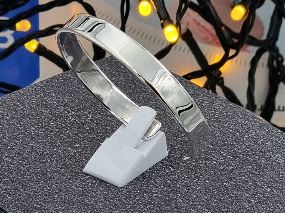 Sterling Silber 925 Armreifen Armband oval einfach schlicht poliert ca. 22 g - Bild 4 von 4