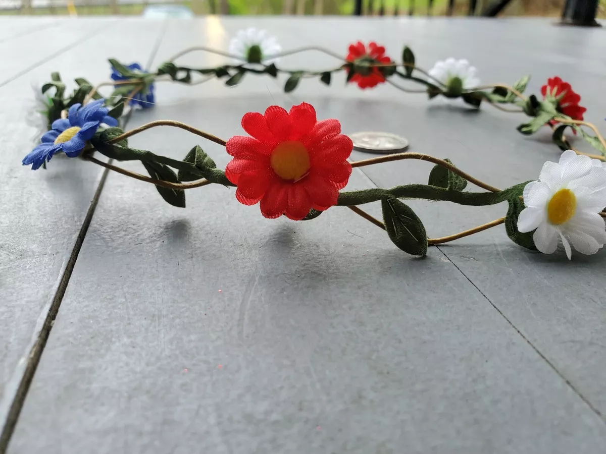Blue flower 2024 hair garland