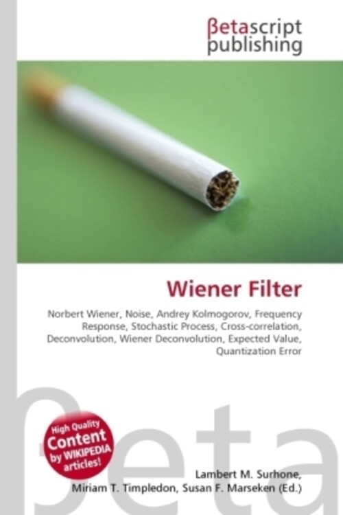 Lambert M. Surhone (u. A.) | Wiener Filter | Taschenbuch | Englisch