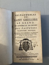 Old Book The Pastoral Of Saint Gregory The Great Rodez Amans Devic 1764