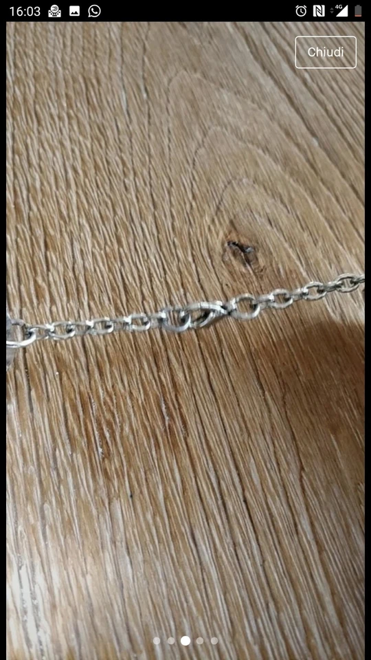 COLLANA COLLARE ARGENTO CON PUNTE IN METALLO DARK ARTIGIANALE UNISEX ITALIANO - Immagine 3 di 4